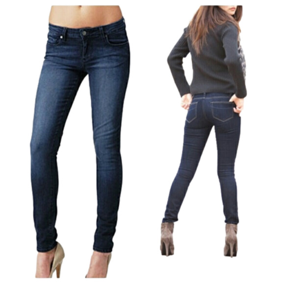 Paige Premium Denim Verdugo Jeggings Dark Wash - Picture 1 of 5